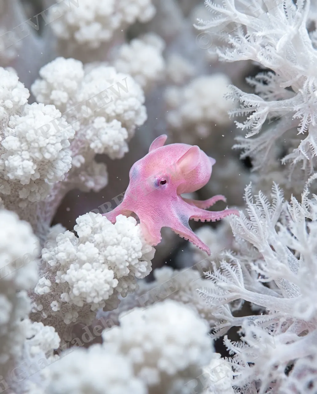 Pretty in Ink — First Glimpse — Dumbo octopus artwork by Ali Ghazizadeh