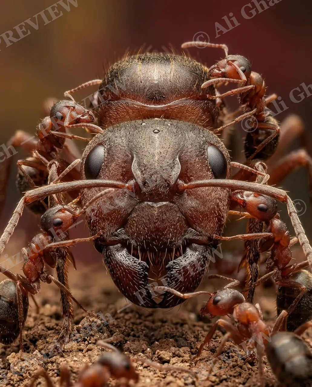 Antzilla — Face of a Giant — Ant artwork by Ali Ghazizadeh