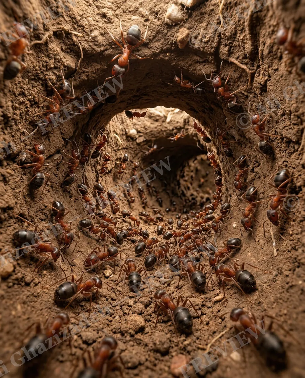 Antzilla — Gathering at the Gate — Ant artwork by Ali Ghazizadeh