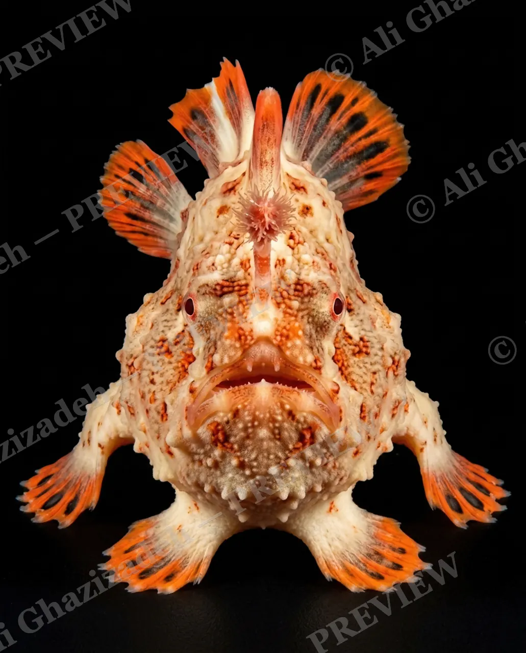 The Usual Suspects — Big Orange Ears — Anglerfish artwork by Ali Ghazizadeh