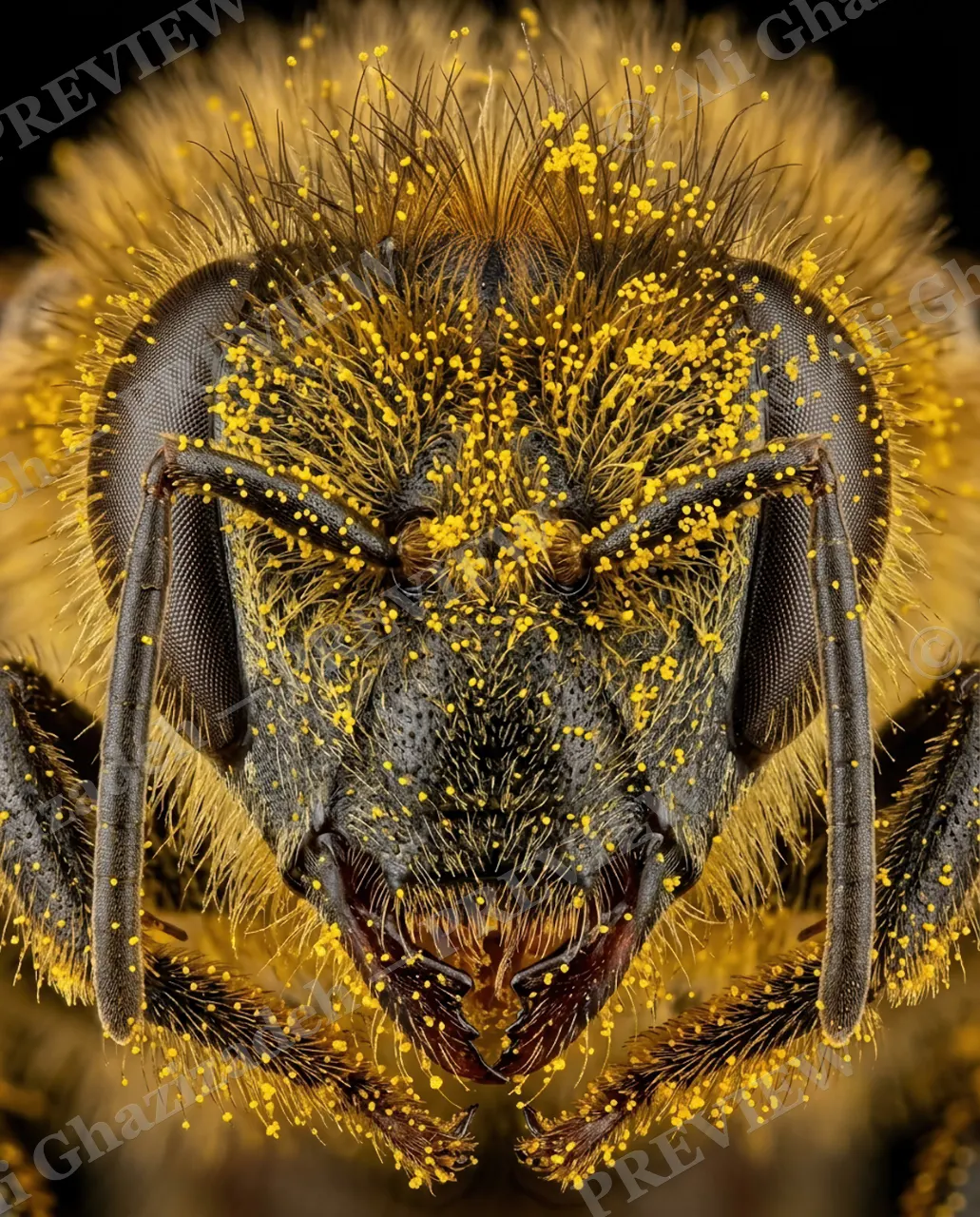 Sweet Beginnings — Face to Face — Honey bee artwork by Ali Ghazizadeh