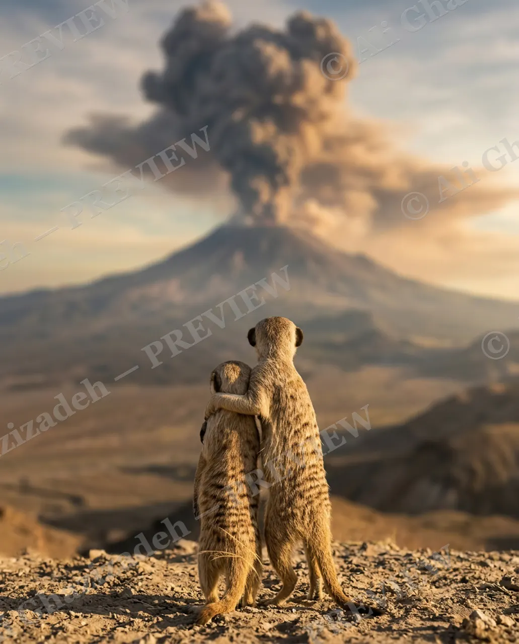 Brave Face — The Brave Embrace — Meerkat artwork by Ali Ghazizadeh