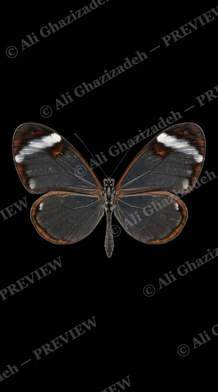 Cabinet of Wings — Banded Sister — Butterfly artwork by Ali Ghazizadeh