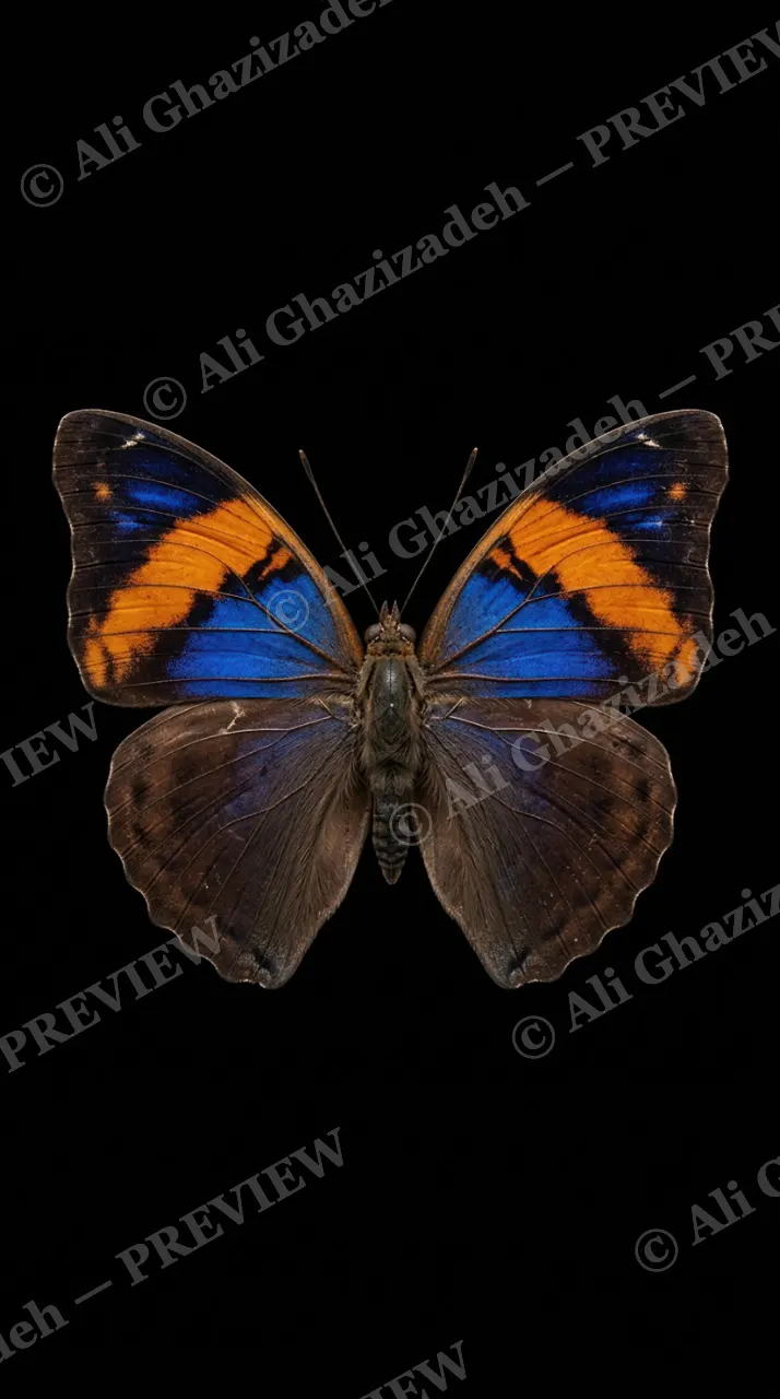 Cabinet of Wings — Blue-banded Charaxes — Butterfly artwork by Ali Ghazizadeh