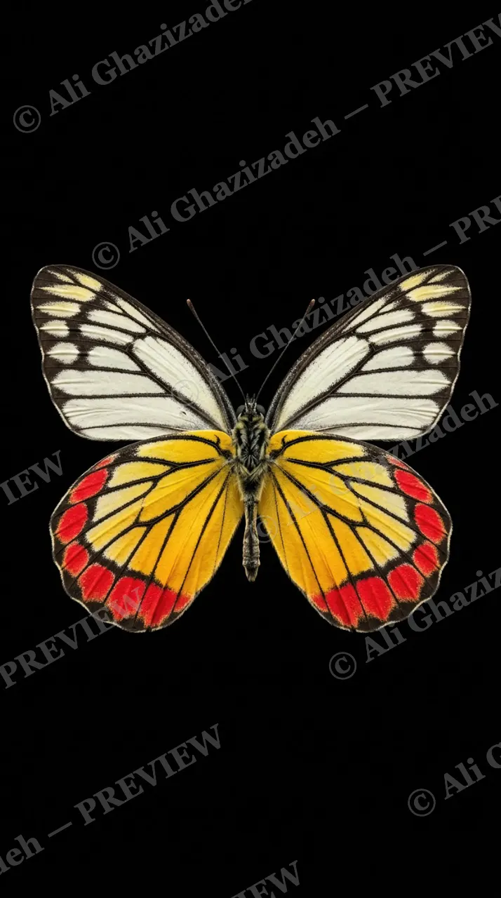 Cabinet of Wings — Common Jezebel — Butterfly artwork by Ali Ghazizadeh