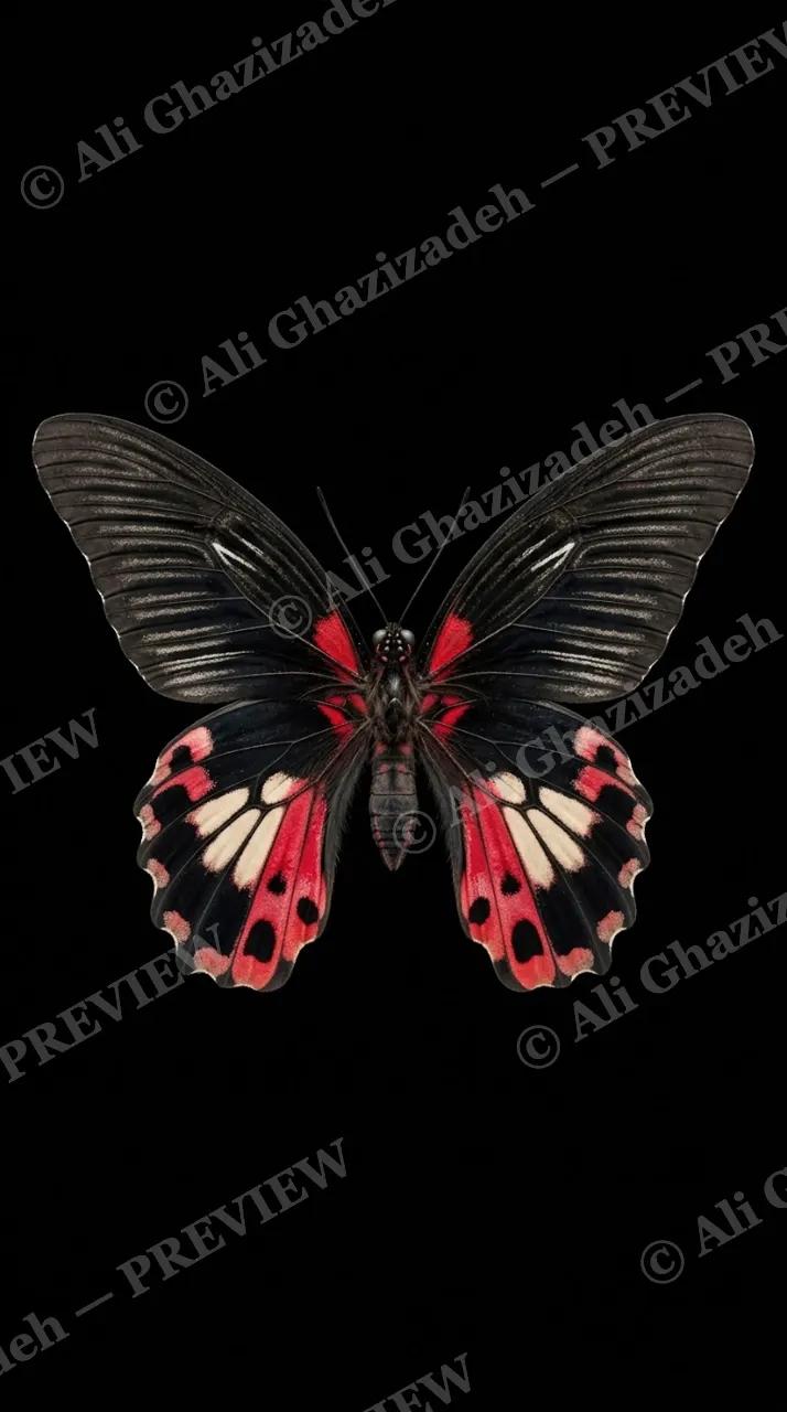 Cabinet of Wings — Common Rose — Butterfly artwork by Ali Ghazizadeh