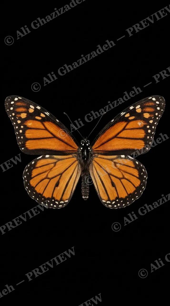 Cabinet of Wings — Monarch — Butterfly artwork by Ali Ghazizadeh