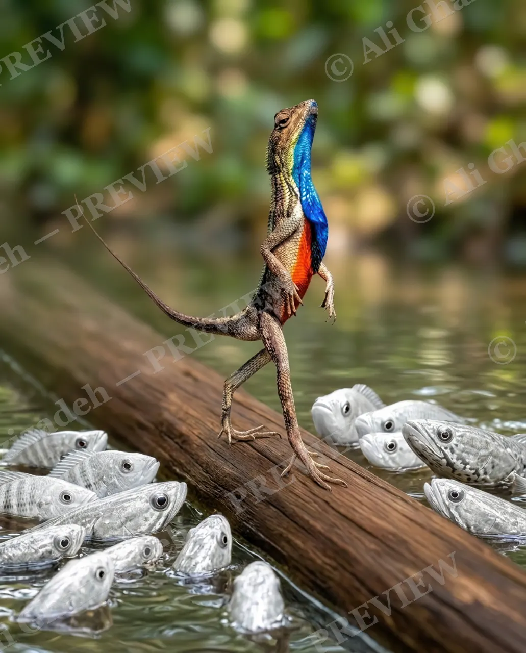 Catwalk Ready — The Catwalk — Lizard artwork by Ali Ghazizadeh