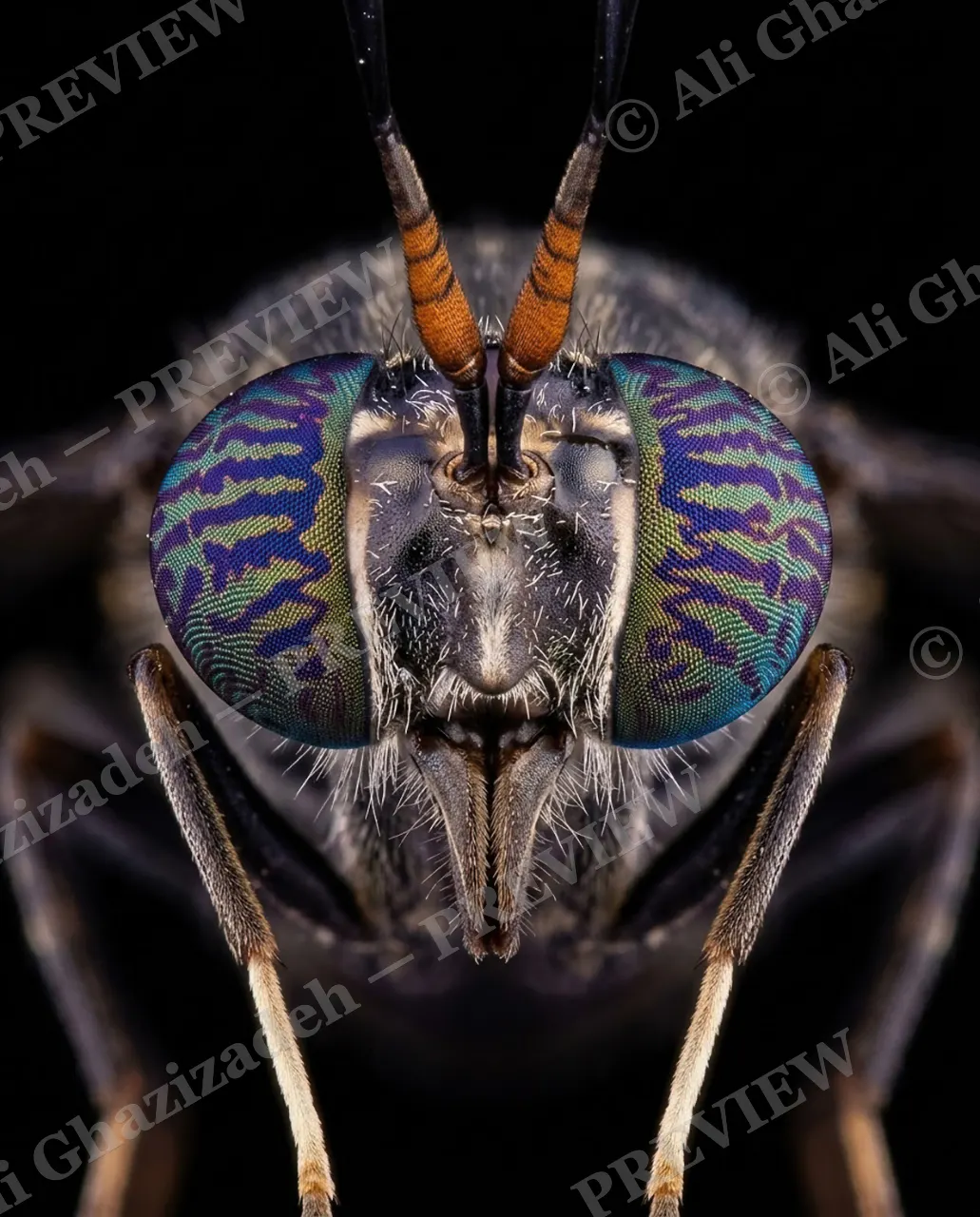 Compound Interest — Ringed Antennae Stare — Horsefly artwork by Ali Ghazizadeh