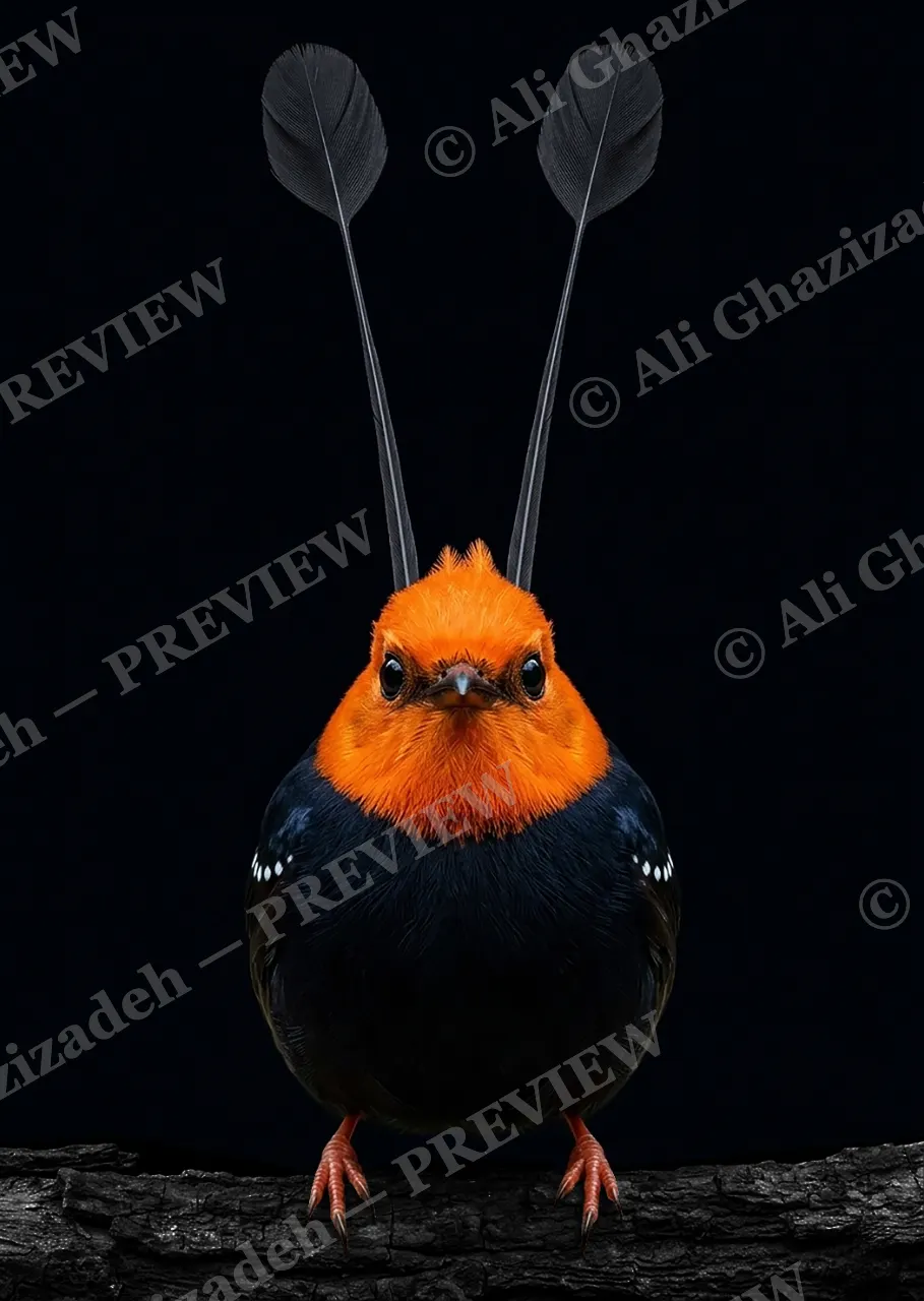 Crowning Glory — Antennae Up — Pheasant artwork by Ali Ghazizadeh