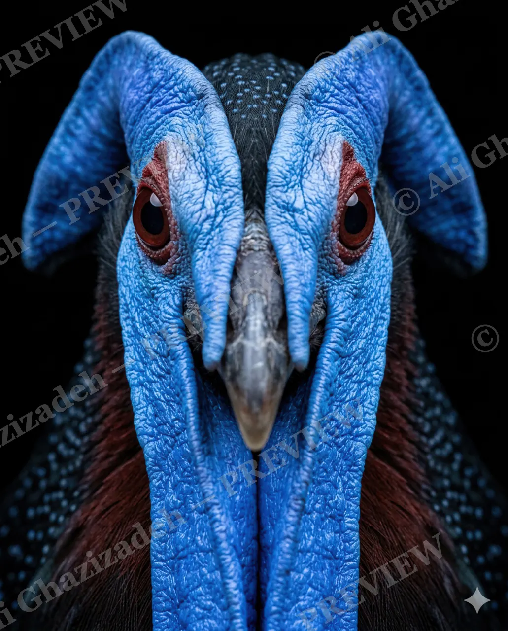Crowning Glory — Blue Steel — Pheasant artwork by Ali Ghazizadeh