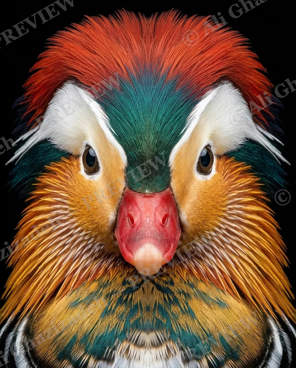 Crowning Glory — Painted Cheeks — Pheasant artwork by Ali Ghazizadeh
