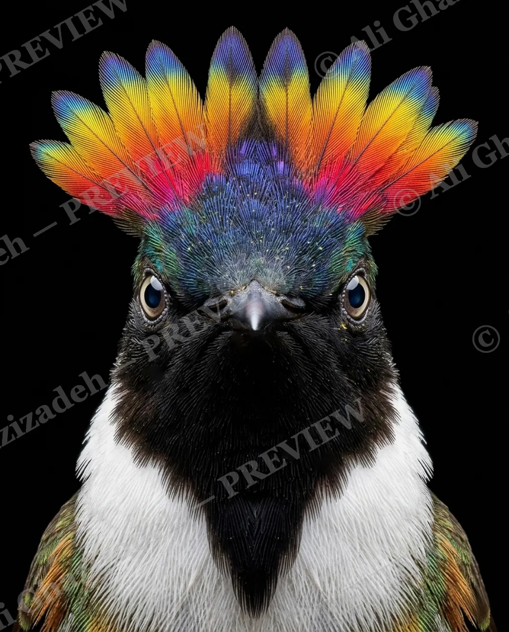 Crowning Glory — Rainbow Alert — Pheasant artwork by Ali Ghazizadeh
