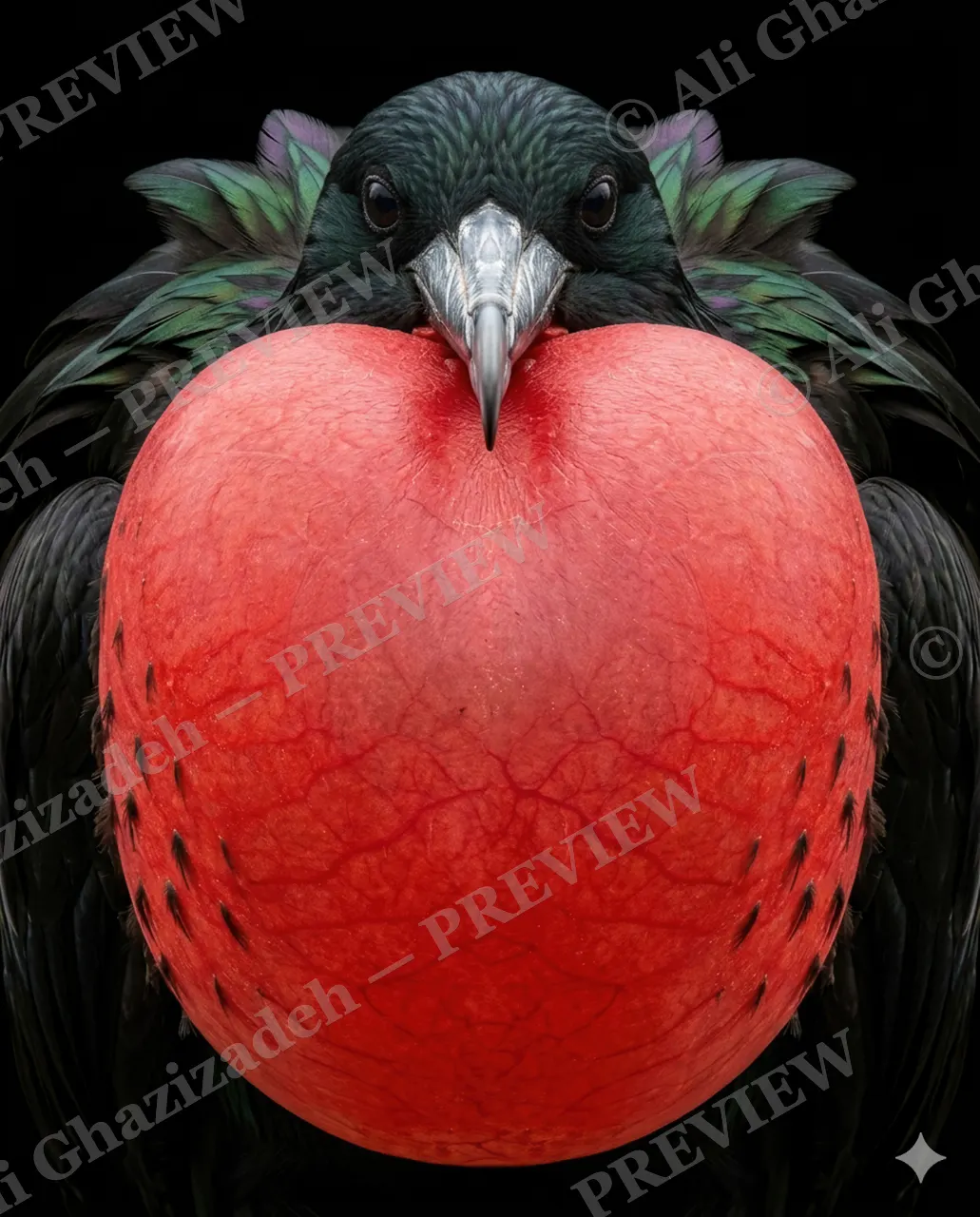 Crowning Glory — Red Balloon — Pheasant artwork by Ali Ghazizadeh