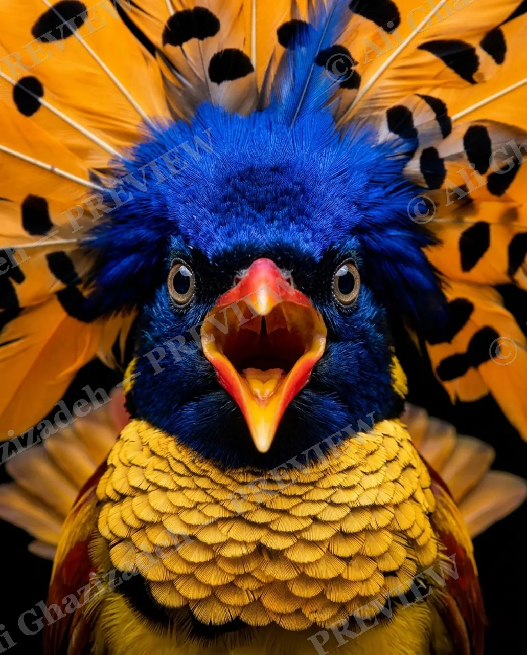 Crowning Glory — Say Ahh — Pheasant artwork by Ali Ghazizadeh