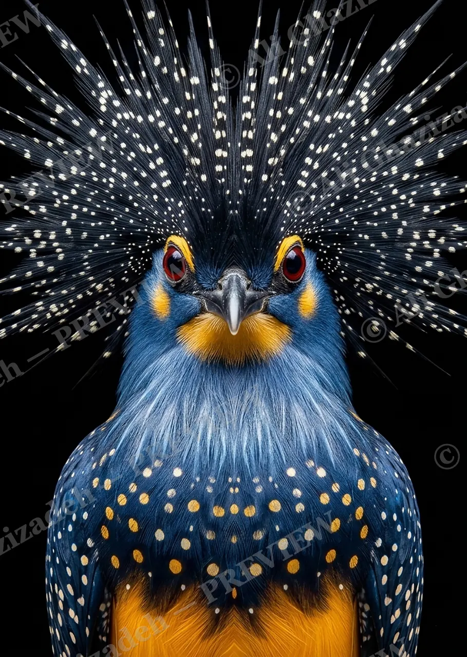 Crowning Glory — Starlit Crown — Pheasant artwork by Ali Ghazizadeh