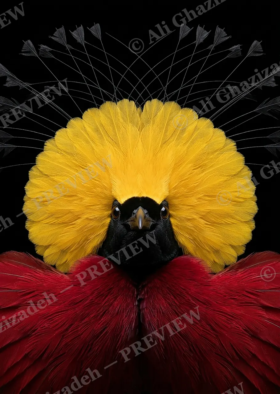 Crowning Glory — Sunburst Mane — Pheasant artwork by Ali Ghazizadeh