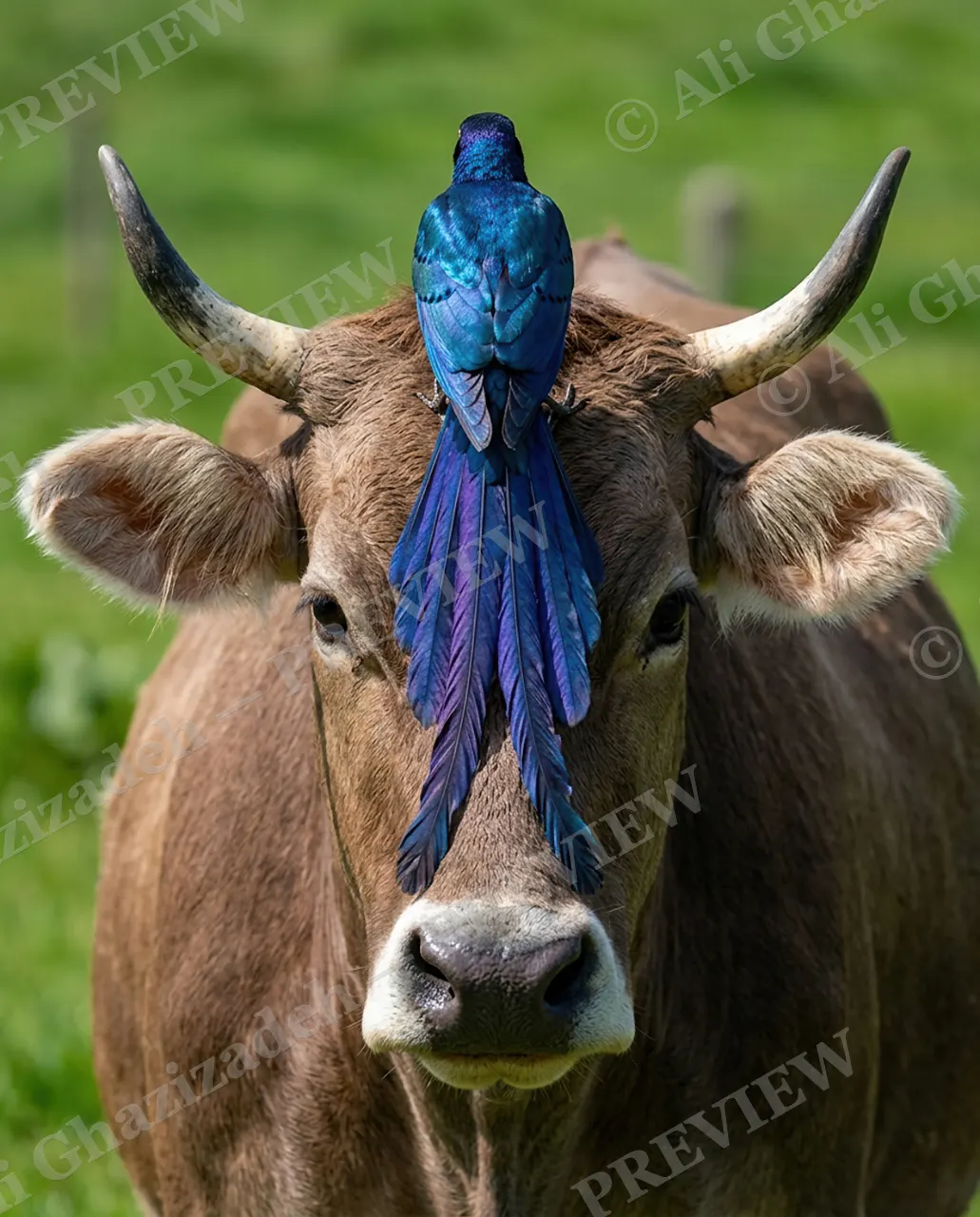 Royal Perch — A Feathered Crown — Zebu artwork by Ali Ghazizadeh