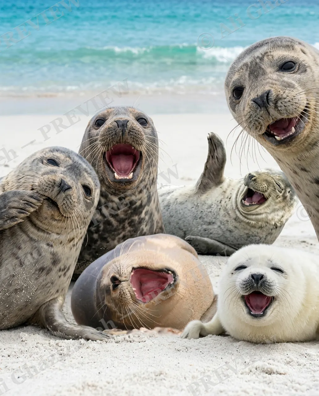 Dead Serious — The Joke Lands — Gray seal artwork by Ali Ghazizadeh