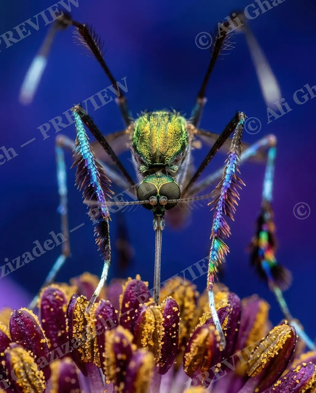 Dressed to Kill — The Violet Look — Mosquito artwork by Ali Ghazizadeh