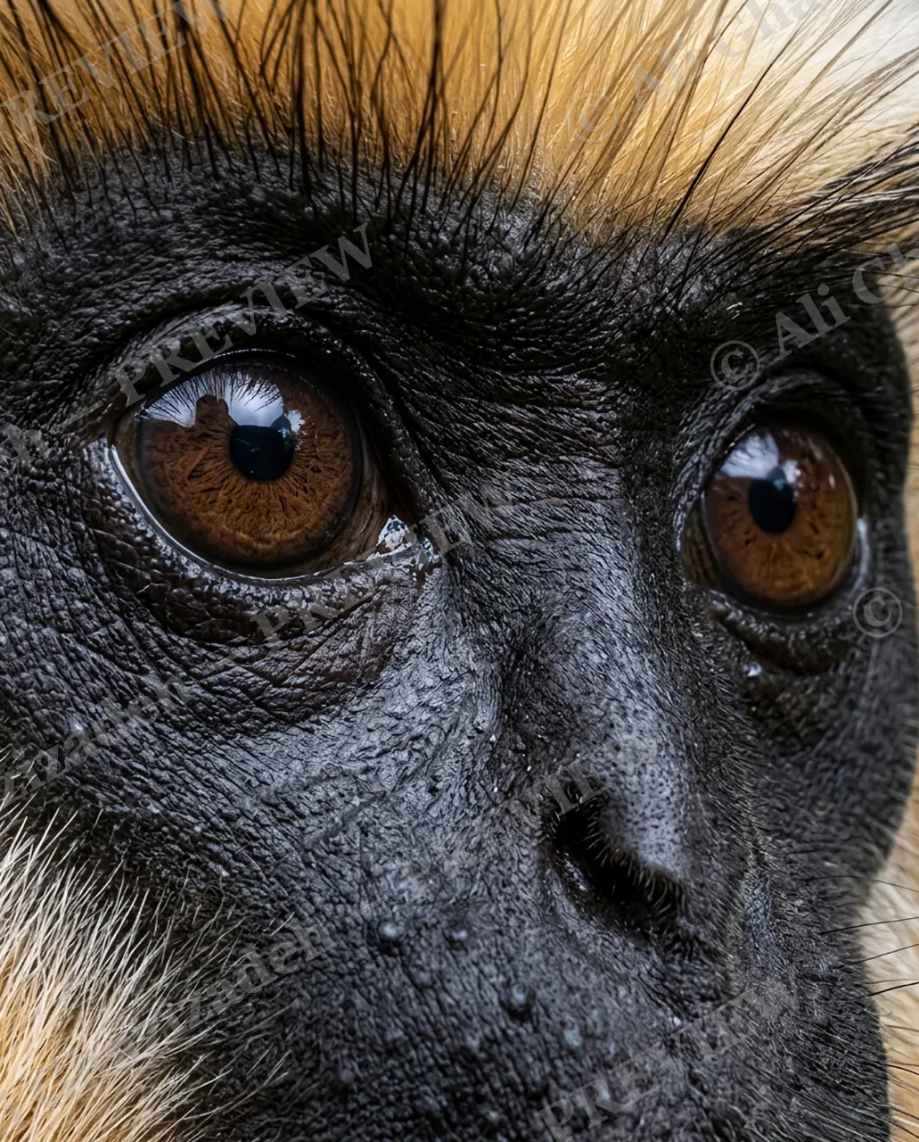 Eye Contact — Growing Shadows — Monkey artwork by Ali Ghazizadeh
