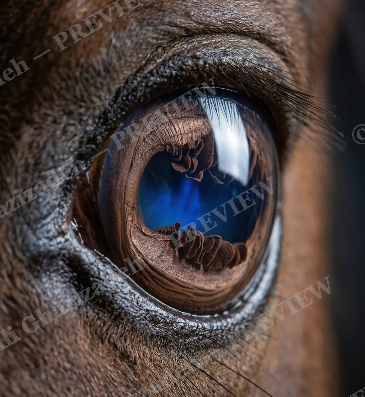 From the Horse's Eye — Eye With a Secret — Horse artwork by Ali Ghazizadeh