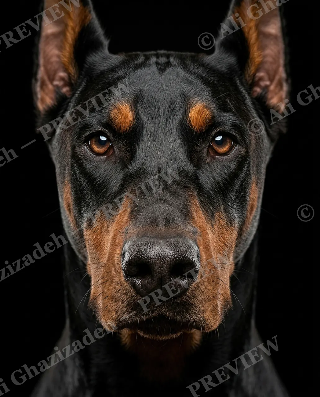 Best in Show — On Guard — Domestic dog artwork by Ali Ghazizadeh