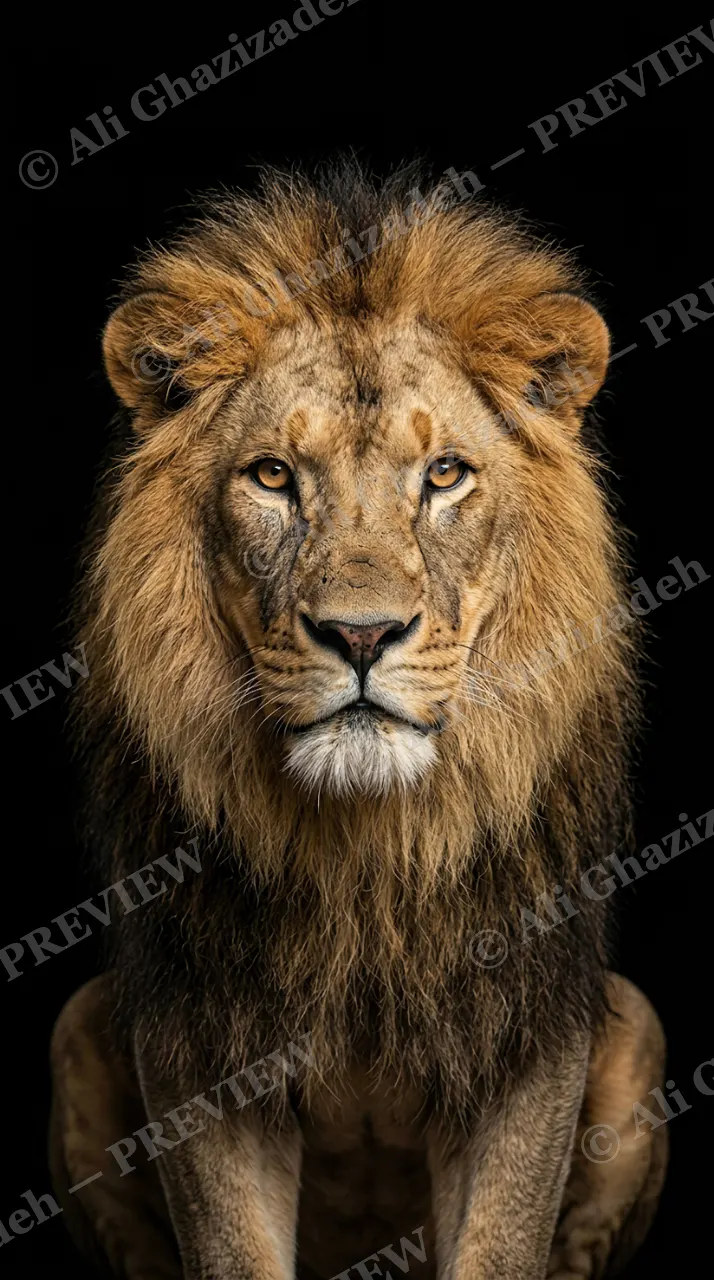 Distant Cousins — The King — Lion artwork by Ali Ghazizadeh