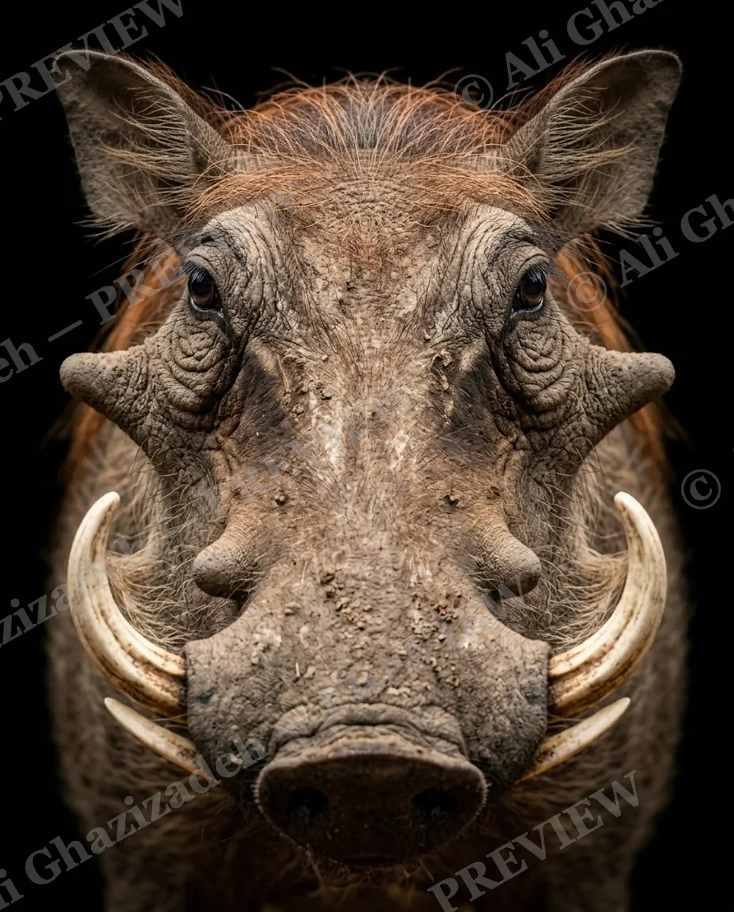 Family Reunion — Grandpa's Best Side — Wild boar artwork by Ali Ghazizadeh
