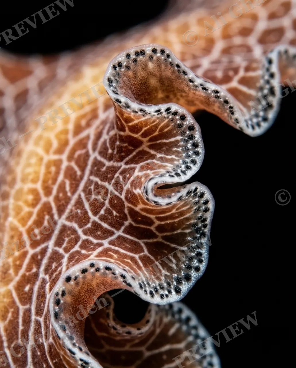 Flat Out Fabulous — Bronze Lace — Marine flatworm artwork by Ali Ghazizadeh