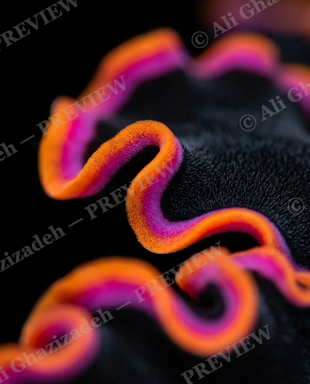 Flat Out Fabulous — Ribbon Curl — Marine flatworm artwork by Ali Ghazizadeh