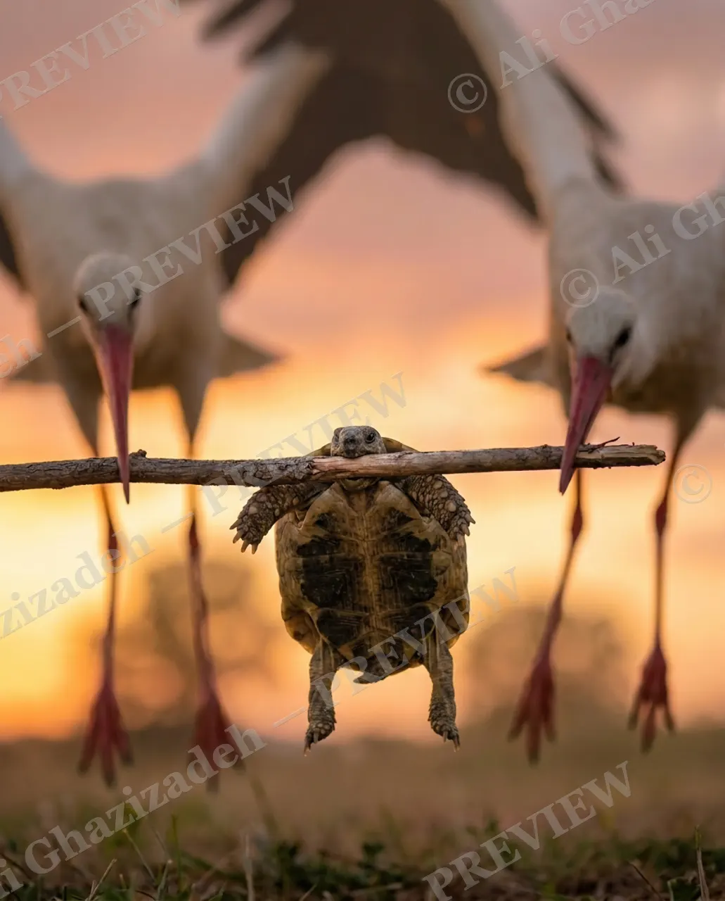 Special Delivery — Hitching a Ride — Russian tortoise artwork by Ali Ghazizadeh