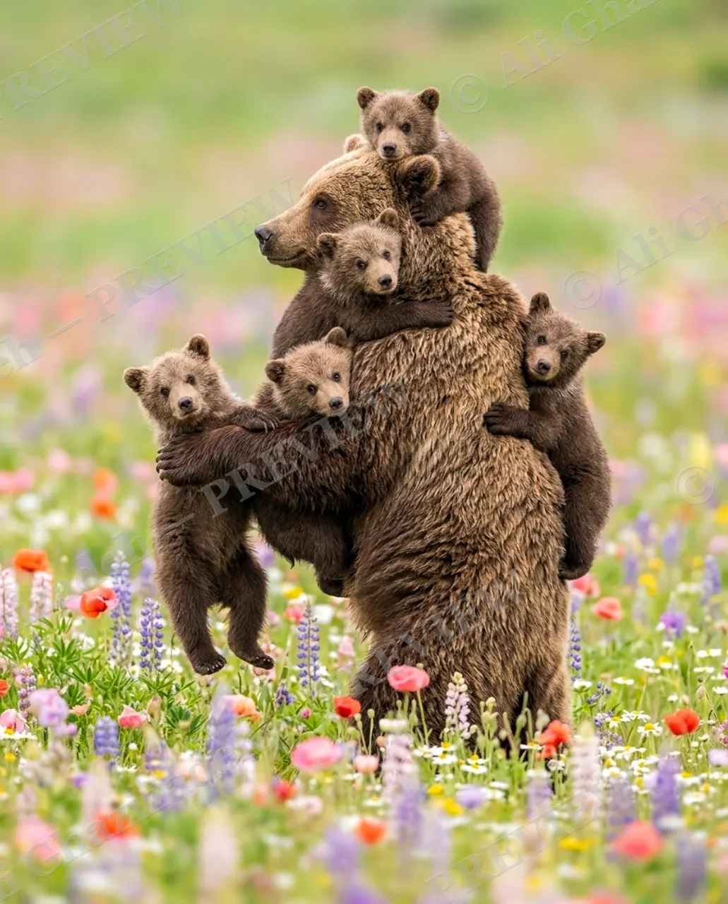 Full Load — Fully Loaded — Brown bear artwork by Ali Ghazizadeh