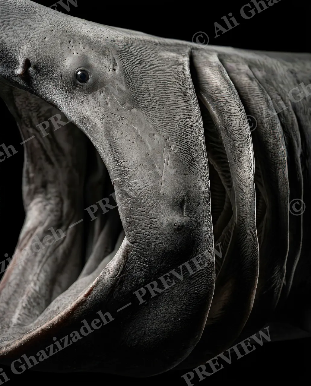 Giants of the Deep — Filter Feeder — Great white shark artwork by Ali Ghazizadeh