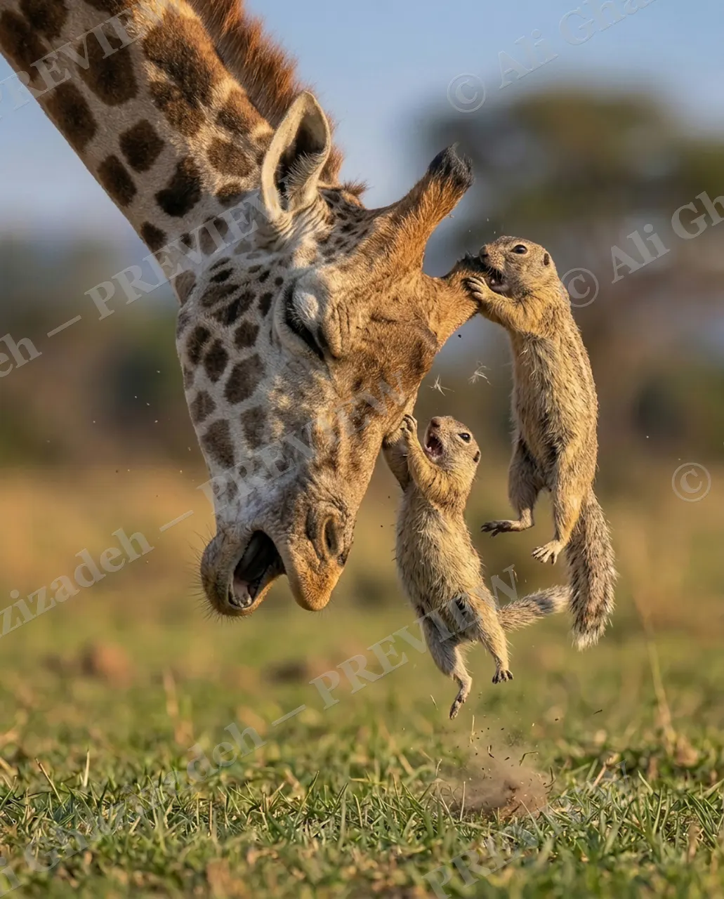 Off The Ground — The Ambush — Giraffe artwork by Ali Ghazizadeh