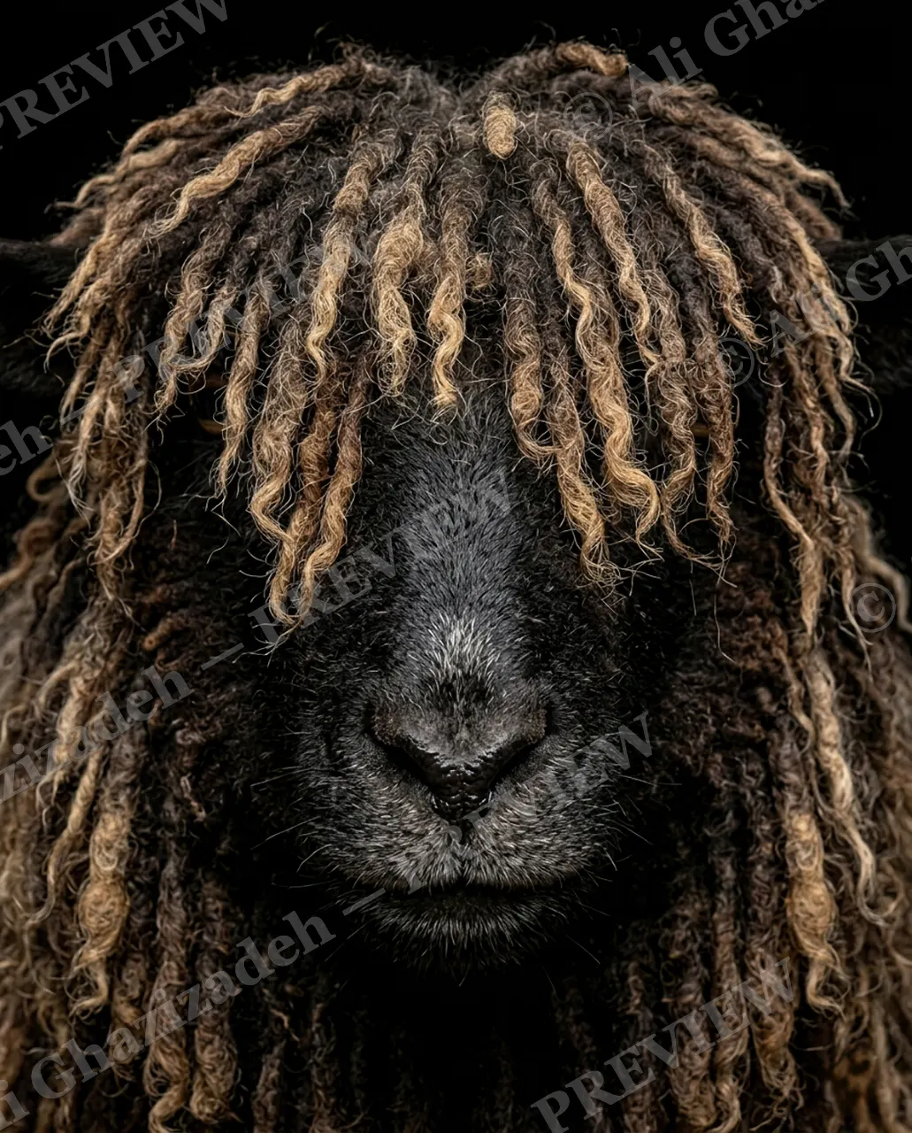 Hair Apparent — Dreadlocks Forever — Goat artwork by Ali Ghazizadeh