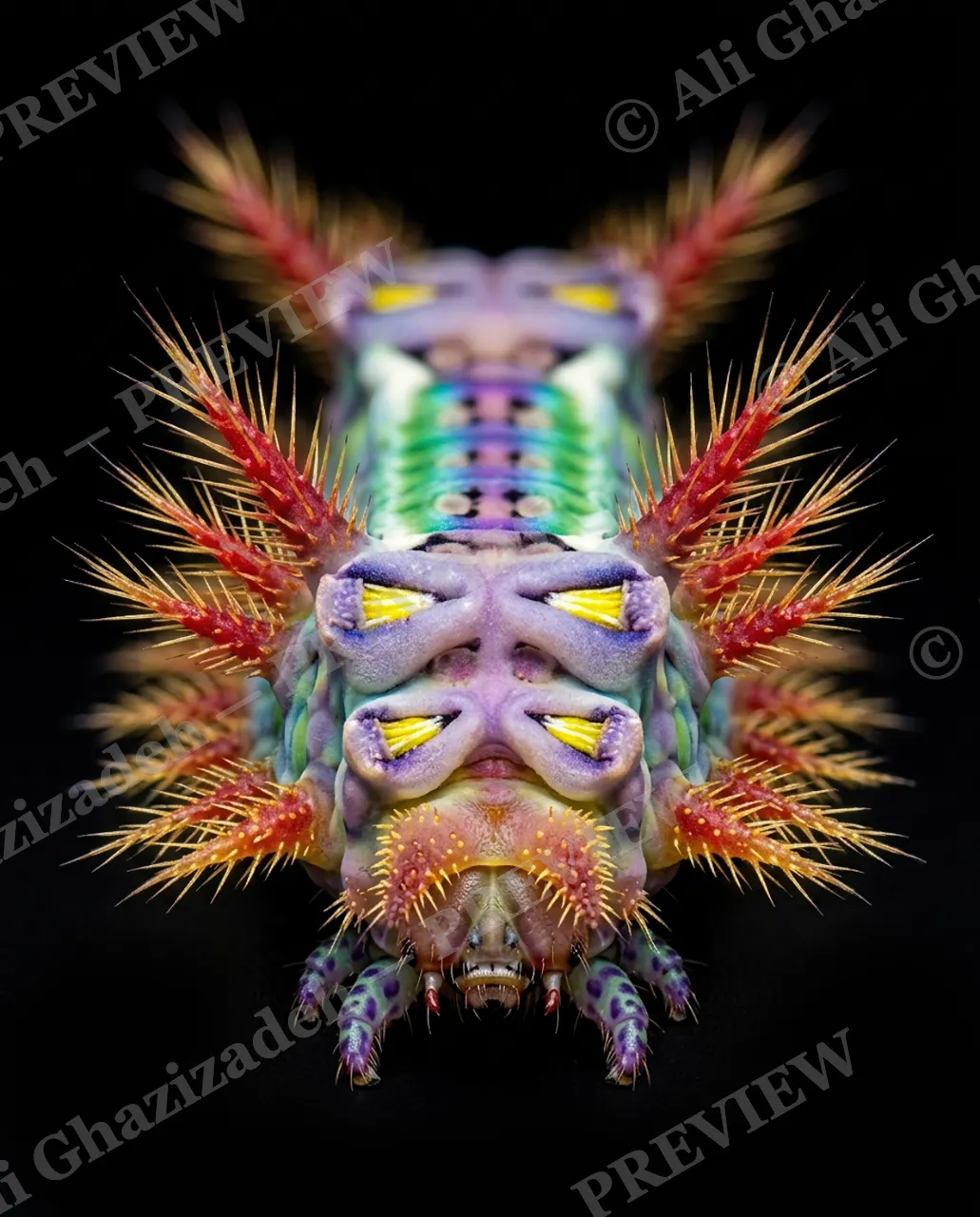 Little Monsters — Carnival Mask — Moth artwork by Ali Ghazizadeh