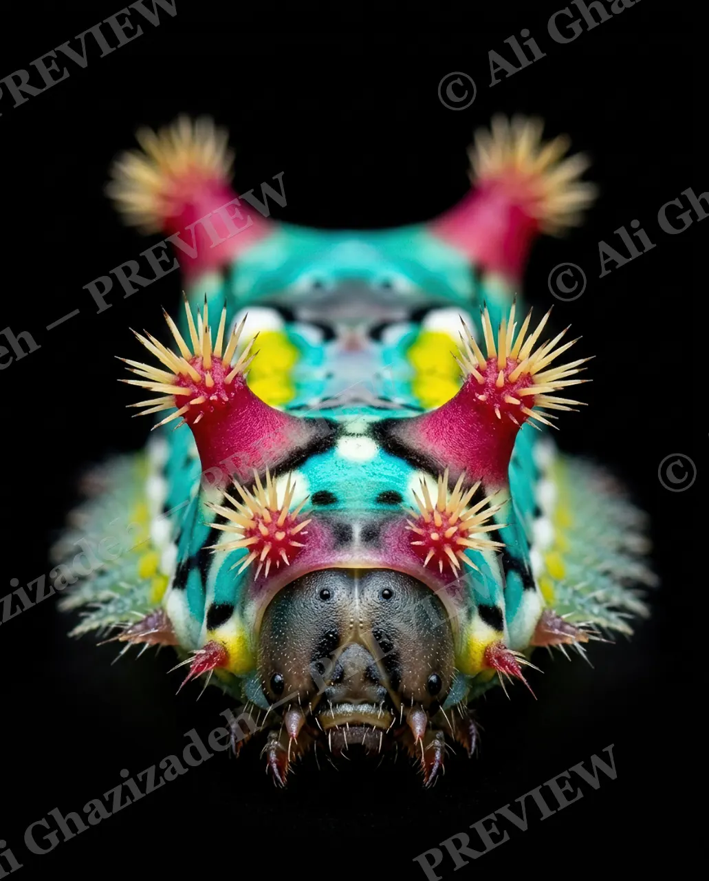Little Monsters — Coral Spikes — Moth artwork by Ali Ghazizadeh