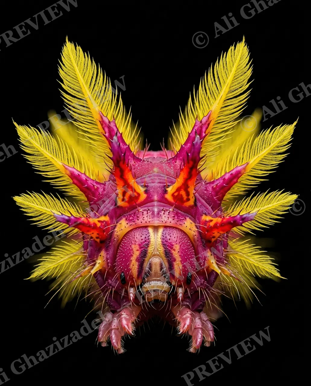 Little Monsters — Feathered Crown — Moth artwork by Ali Ghazizadeh