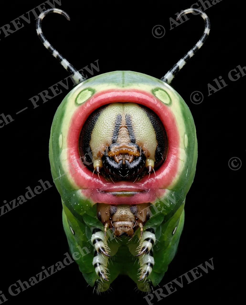 Little Monsters — Screaming Face — Moth artwork by Ali Ghazizadeh