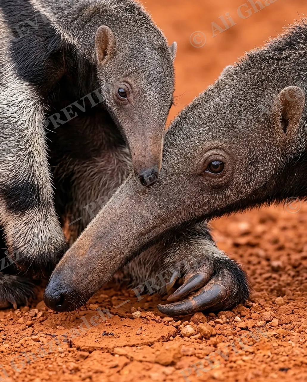 Long Story Short — Nose to Nose — Giant anteater artwork by Ali Ghazizadeh