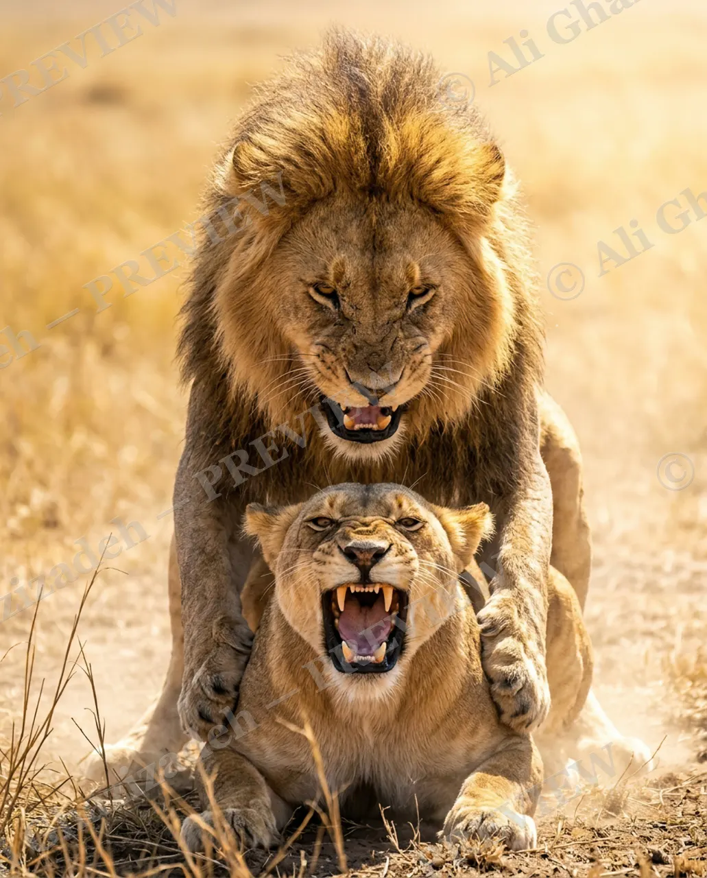 The Mane Event — Her Turn to Shout — Lion artwork by Ali Ghazizadeh