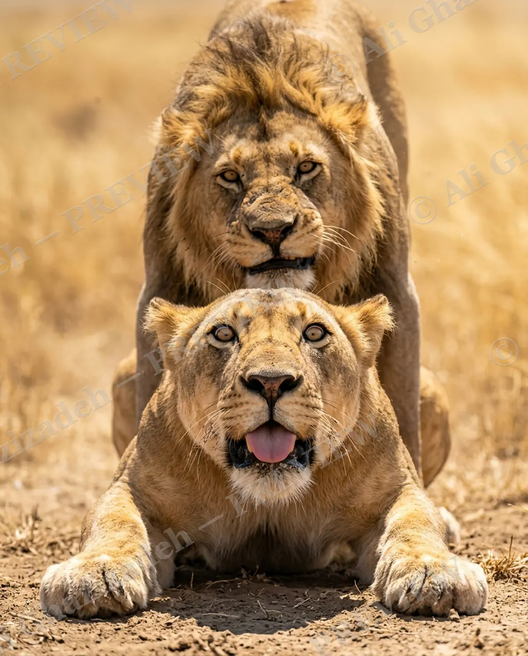 The Mane Event — A Moment of Calm — Lion artwork by Ali Ghazizadeh