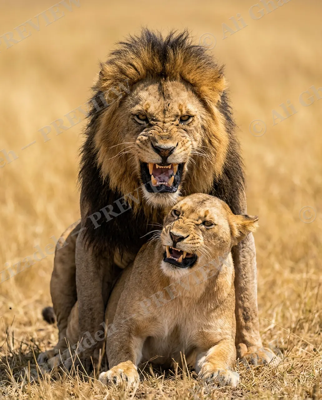 The Mane Event — Still Grumbling — Lion artwork by Ali Ghazizadeh