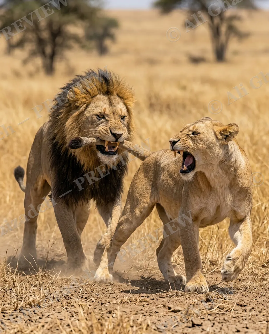 The Mane Event — One Last Word — Lion artwork by Ali Ghazizadeh
