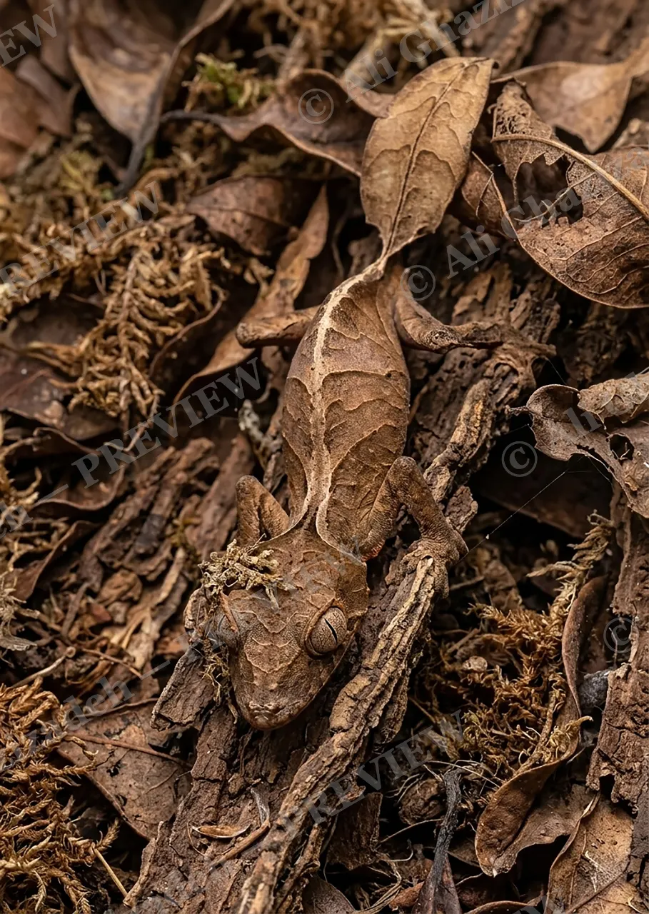 Master of Disguise — Dead Leaf, Alive — Frog artwork by Ali Ghazizadeh