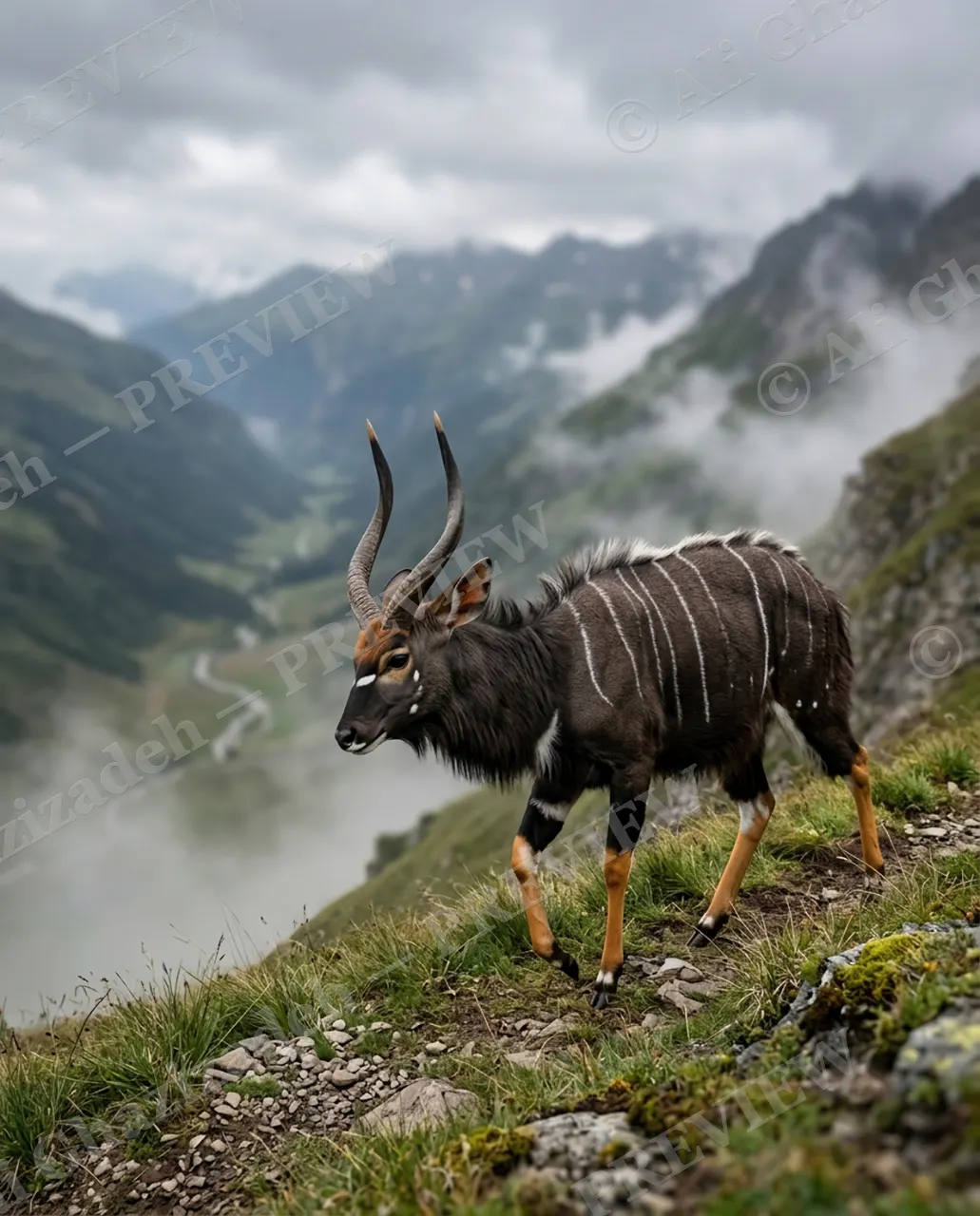 Ghost of the Ridge — Above the Valley — Nyala artwork by Ali Ghazizadeh