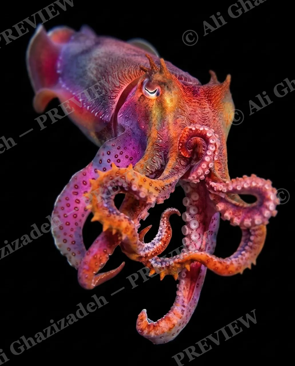 True Colors — Trading Colors — Cuttlefish artwork by Ali Ghazizadeh