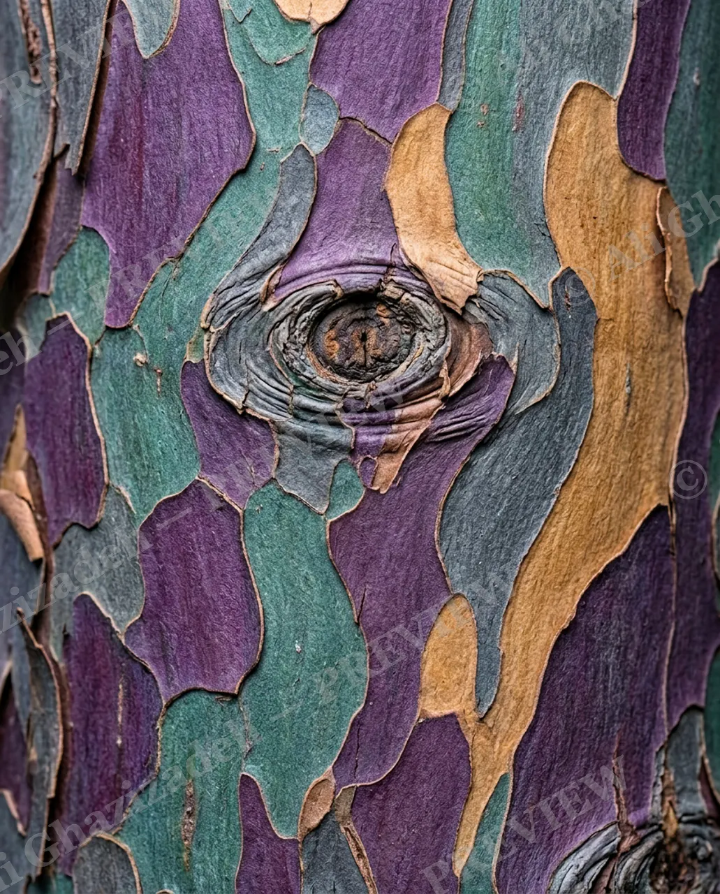Nature's Paint Job — The Bark's Eye — Tree bark artwork by Ali Ghazizadeh
