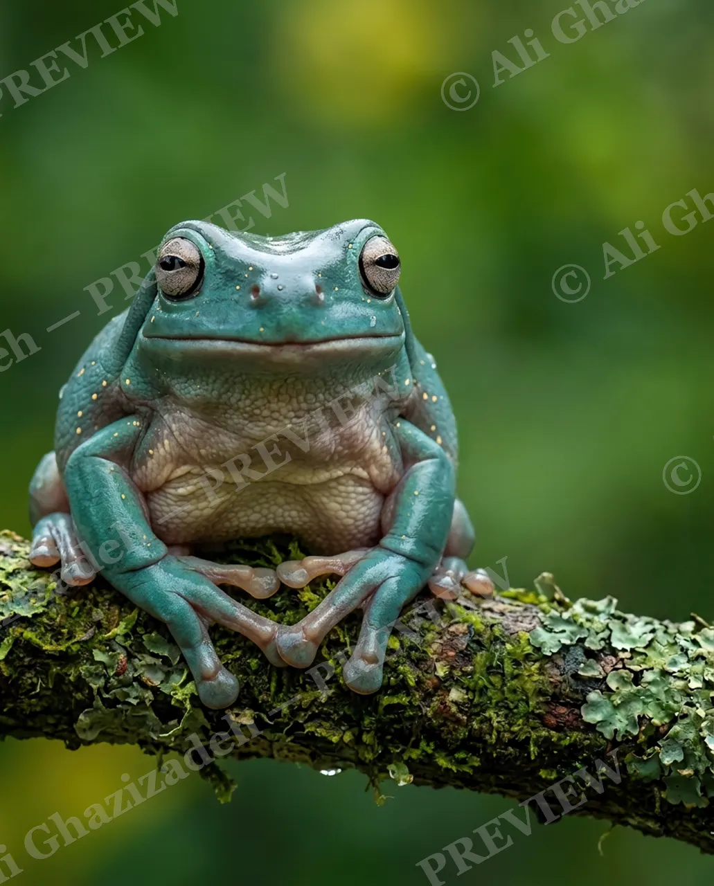 Nerves of Steel — Peace Restored — White's tree frog artwork by Ali Ghazizadeh